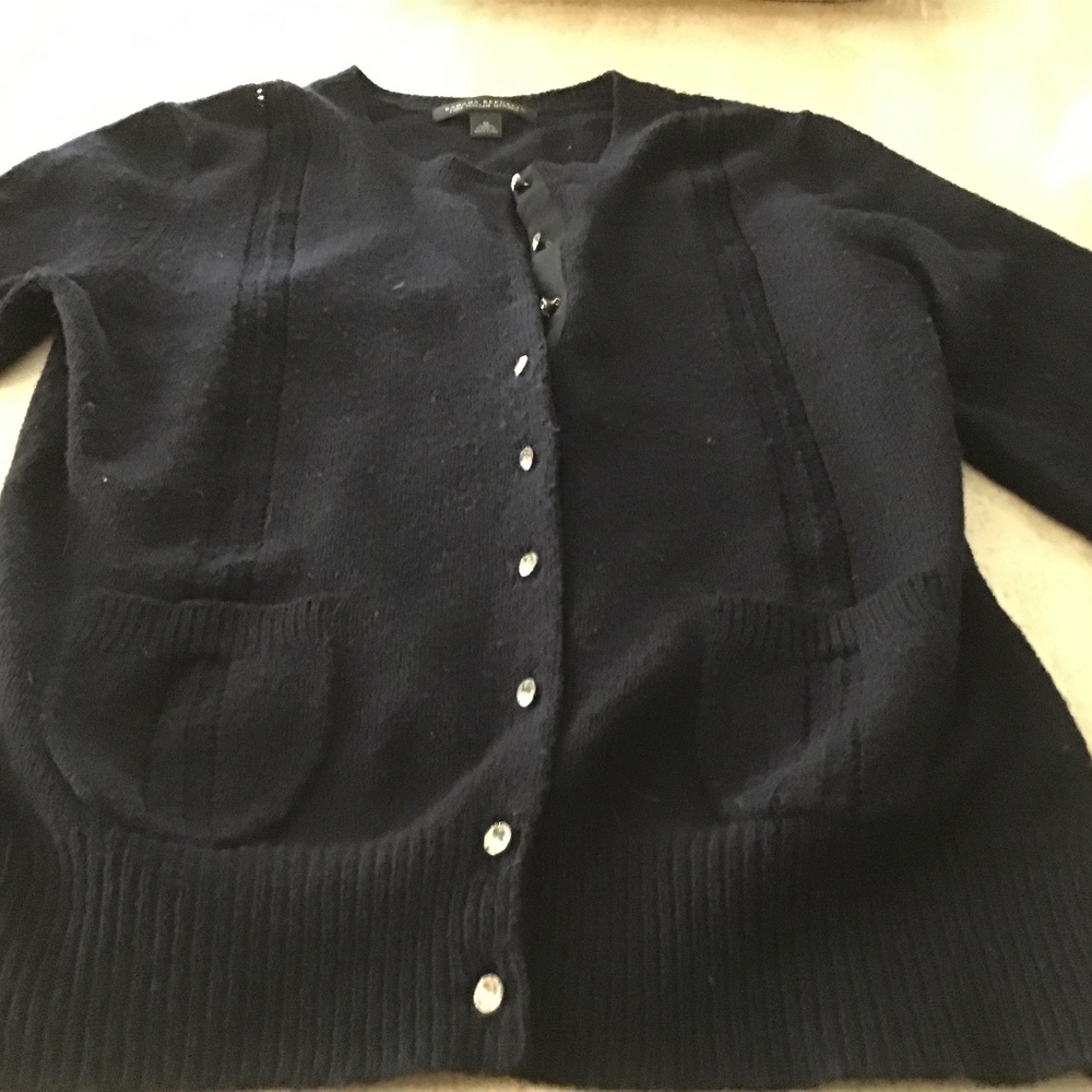 Banana Republic Navy Cardigan rhinestone buttons
